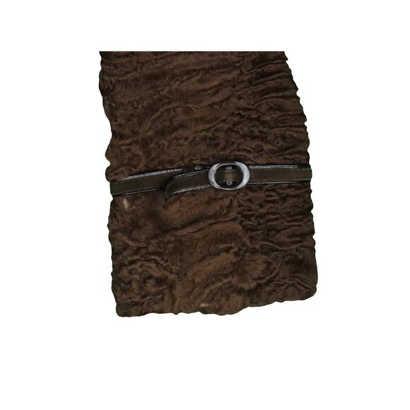 Vintage Swakara Persian Karakul Lamb Fur Brown Jacket XL - Picture 10 of 16